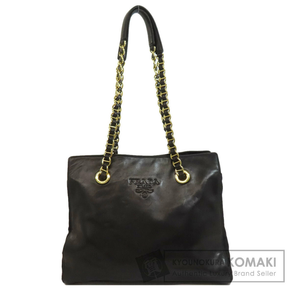 Prada Chain Shoulder Bag Leather